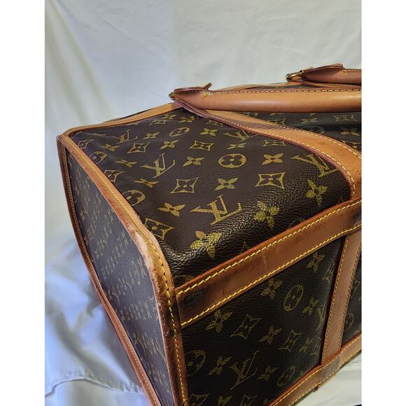 US Based Authentic Louis Vuitton Pet Dog Carrier Bag Monogram Sac Chien - Picture 15 of 17